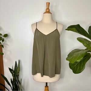 NWT Joie silk olive green cami top